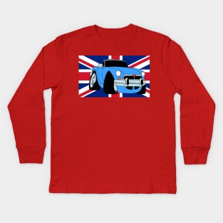 MGB Union Jack Blue Kids Long Sleeve T-Shirt